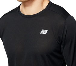 Мужская теннисная футболка теннисная New Balance Accelerate Long Sleeve - black