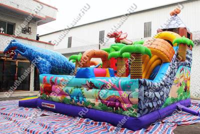 Надувной батут "В гостях у динозавра" 7*7*6м