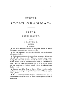 A grammar of the Irish language for the use of schools | P.W. Joyce