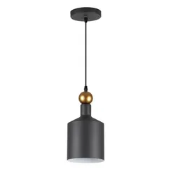 4085/1 PENDANT ODL19 417 темн.серый/золотой Подвес Е27 1*40W 220V BOLLI