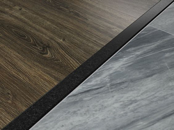 Алюминиевый порог для пола НЕПЛИНТУС UL25X6-03 Черный 25х6х2000 мм