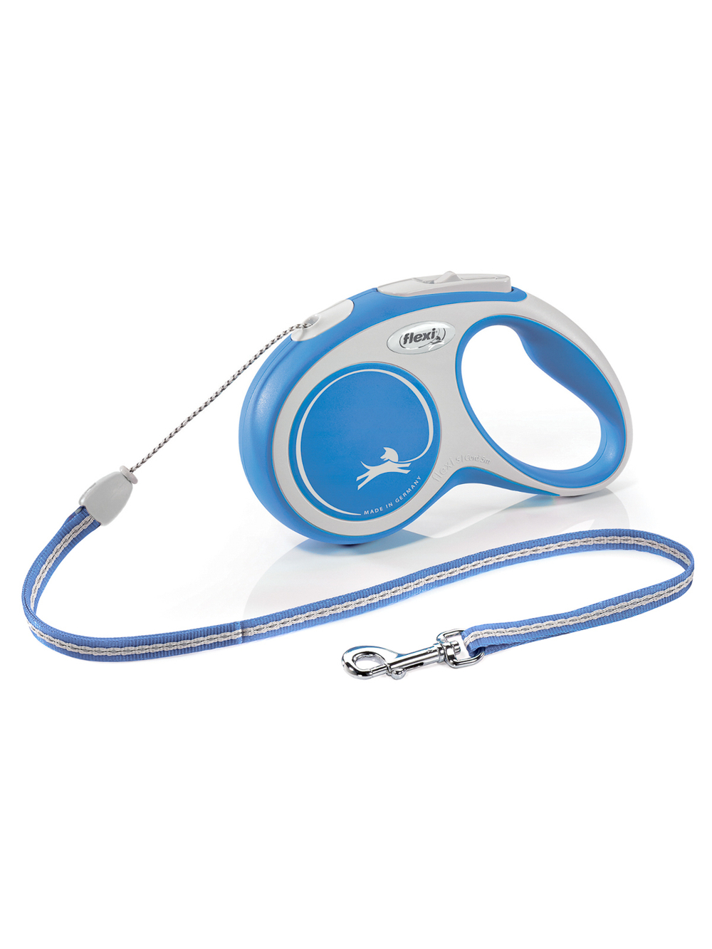 Поводок-рулетка Flexi New Comfort S. Трос 5 м. для собак до 12 кг. Синий