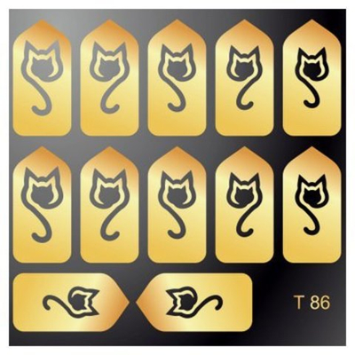 IRISK Трафарет для дизайна ногтей №86, серебро