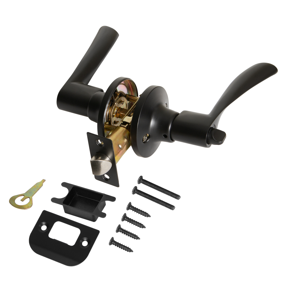 Ручка защелка DK610/BL BL-BK (фик.) черный