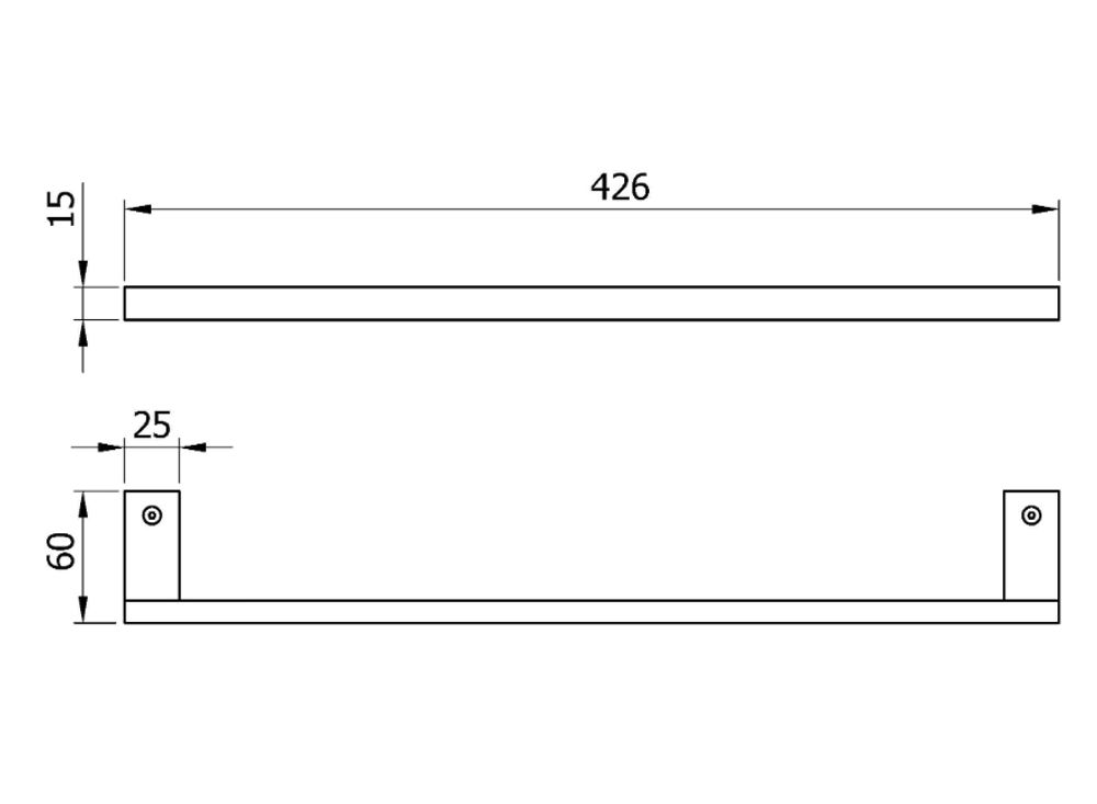Полотенцедержатель 426 мм нерж. сталь CORINTO 16920.40.S матовый