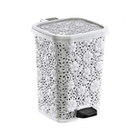 Мусорное ведро с педалью 6 лт АЖУРНОЕ розовый