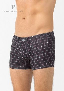 Трусы мужские боксеры Pantelemone PMH-1336, клетка серая