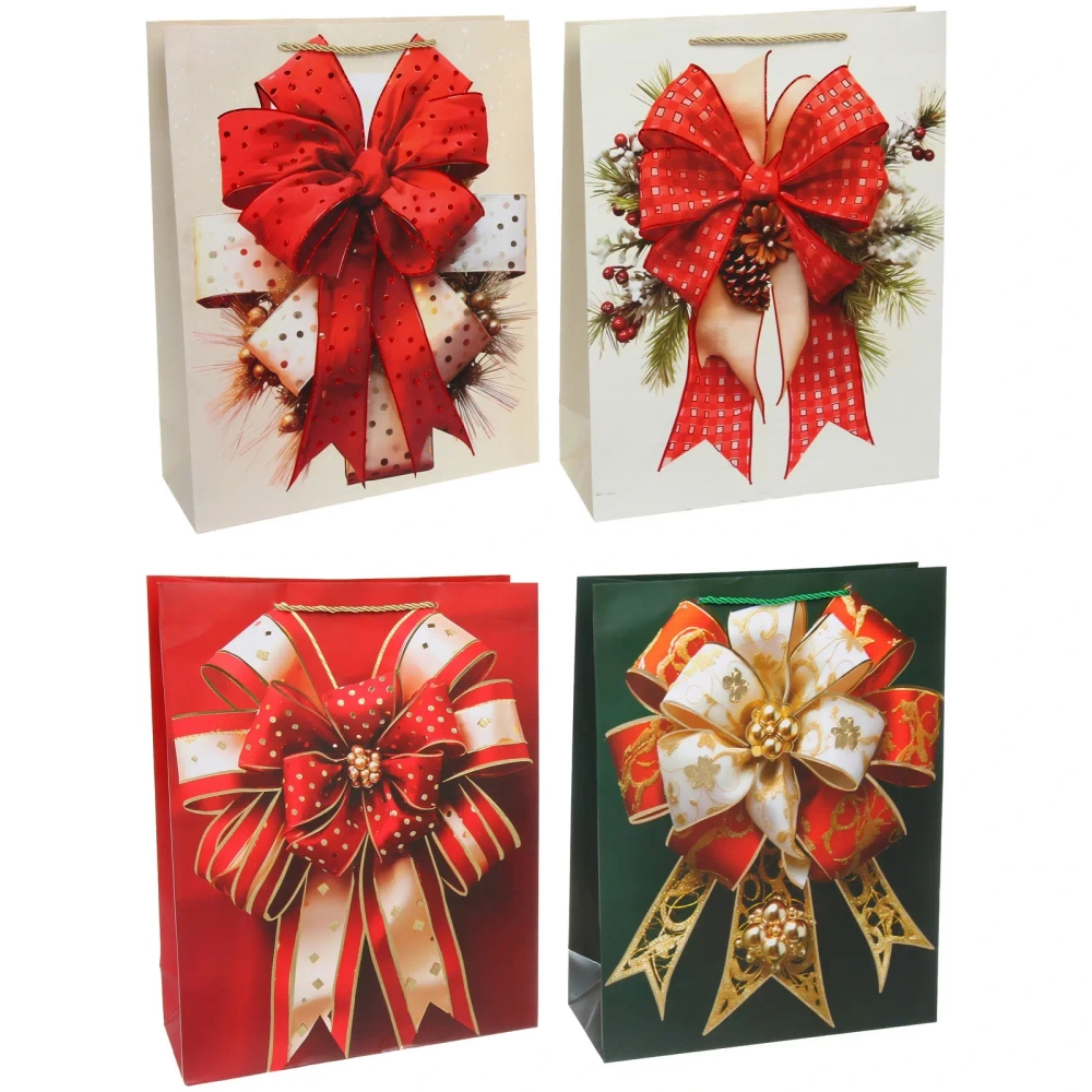 Пакет подарочный «Банты» 31*40*12 см, микс