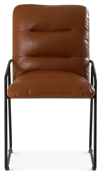 Cтул Brown Soft металлический коричневая экокожа