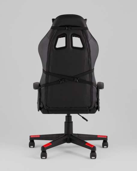 Кресло спортивное TopChairs Warden черно-красный