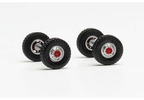 Комплект колес с дорожными шинами 12,00 х 20 и стальными дисками для передней оси (комплектация: 2 оси)