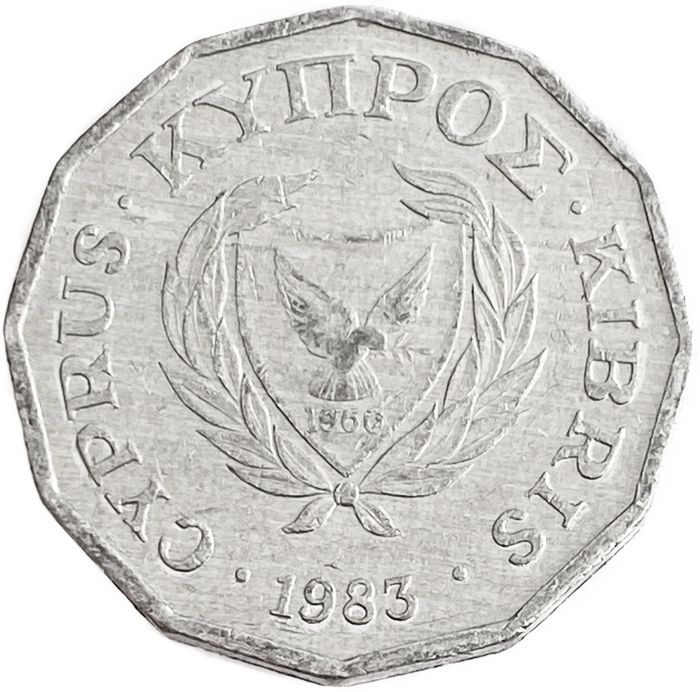 1/2 цента 1983 Кипр