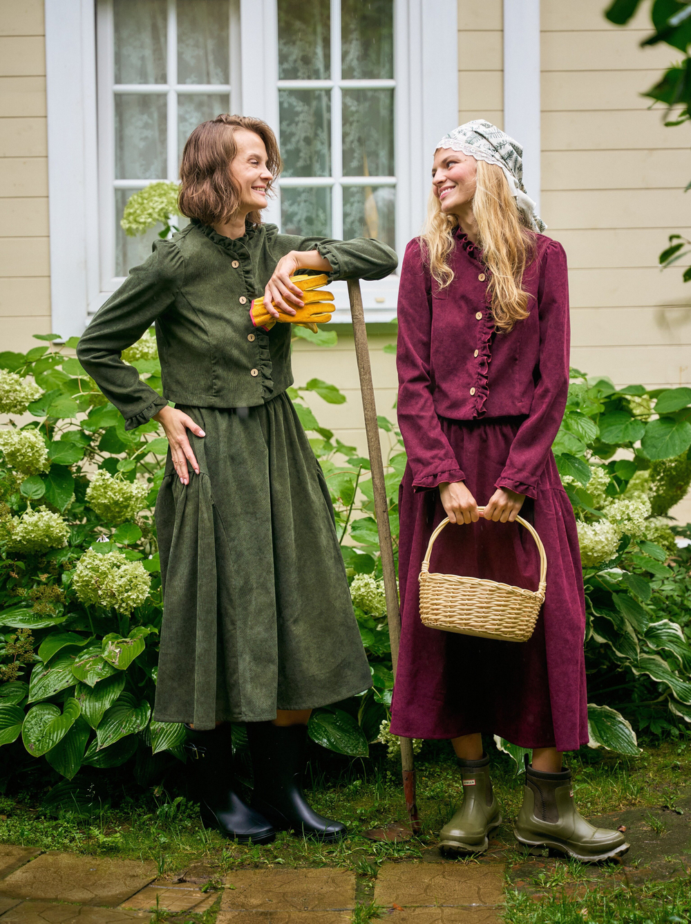 Юбка бохо вельветовая миди