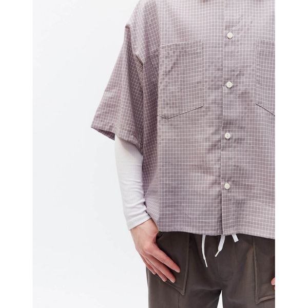 Рубашка укороченная серая - фото 5