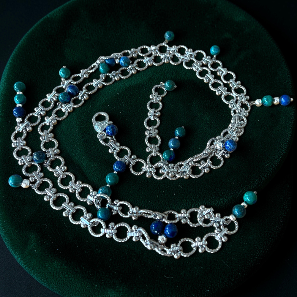 Пояс Бодичейн. Ледяной малахит. Азурмалахит