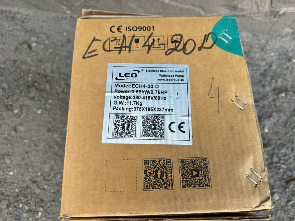 Многоступенчатый насос LEO модель ECH4-20-D