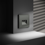 Розетка компьютерная встраиваемая VOLTUM S70 двойная RJ45+RJ45 кат.6, (титан)