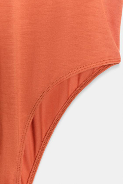 ZARA БОДИ С РУКАВАМИ ДО ЛОКТЯ, ЦВЕТ ЖЖЕНОГО АПЕЛЬСИНА