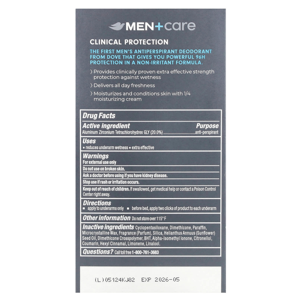 Dove, Men + Care Ultimate, дезодорант-антиперспирант, Clean Comfort, 48 г (1,7 унции)