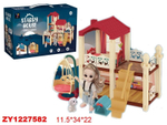 Дом для куклы с куклой и мебелью коробка 2022-7
