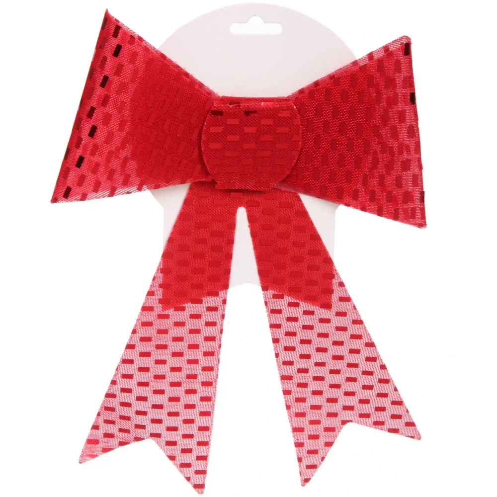 Бант на ёлку «Сияние» 20*26 см, Красный