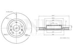 Диск тормозной передний UNIO BRD-20066