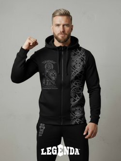Костюм спортивный с начесом мужской LEGENDA Варяг черный
