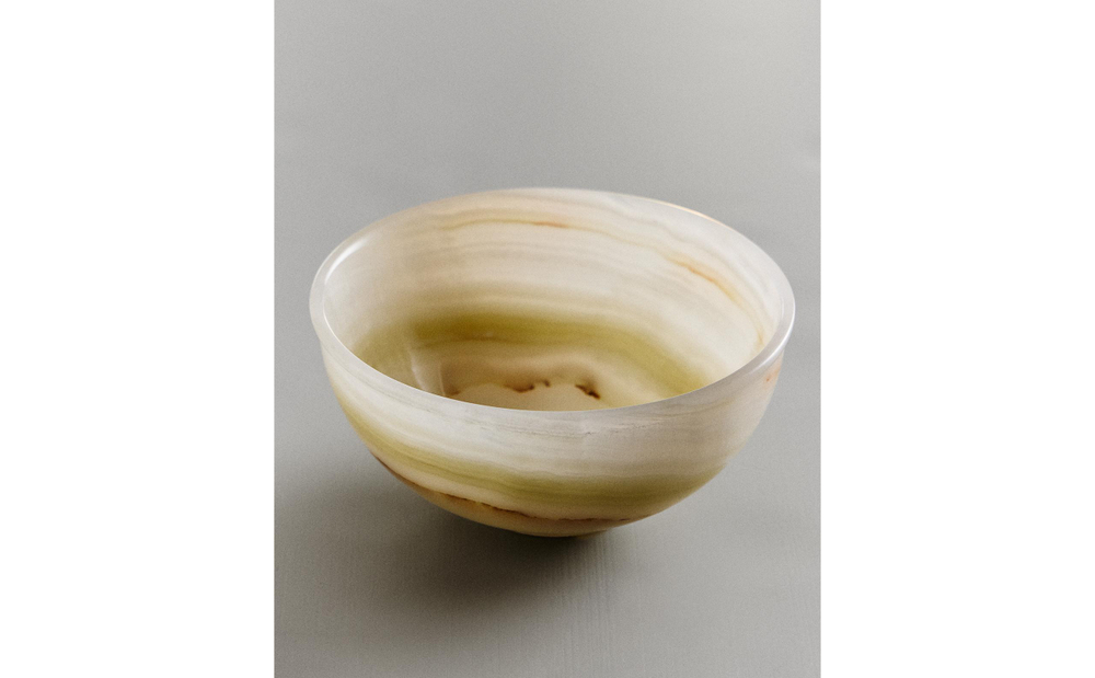 Zara Home Предмет декора из оникса, цвет кремовый, 13 см