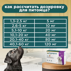 Таблетки жевательные от блох и клещей "Симпарика" 10мг/ для собак мелких пород от 2,5 до 5 кг/ 3 штуки в упаковке
