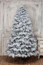 Заснеженная елка с гирляндой «Аляска» (Литая+пвх) 3 м