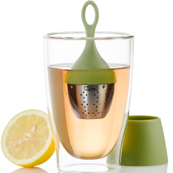 Ситечко для заваривания чая на подставке 13х4см AdHoc Floatea зеленое