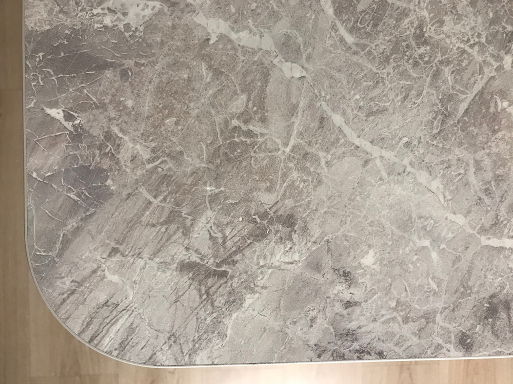 Раскладной стол с ящиком на черных ножках Grey Marble