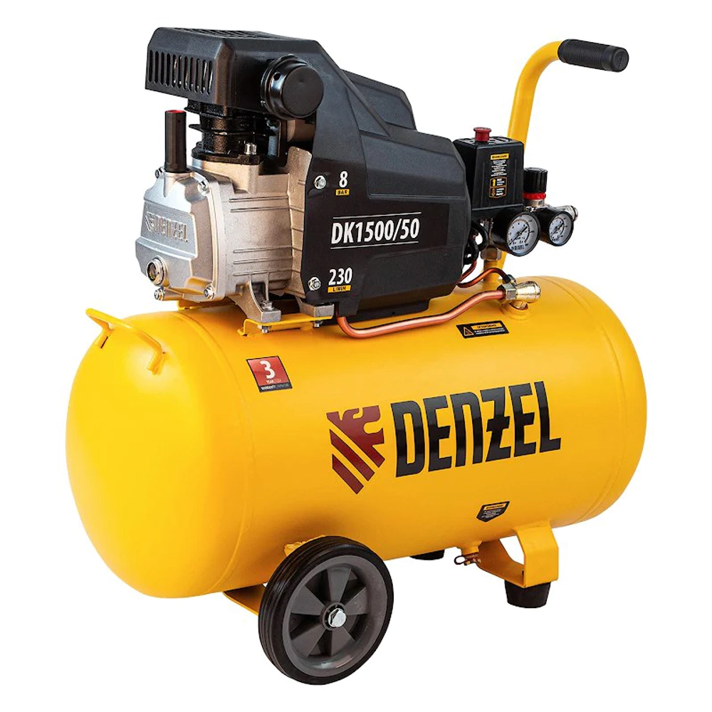 DENZEL X-PRO DK1500/50 компрессор воздушный 1.5 квт, 230 л/мин, 50 л 58064
