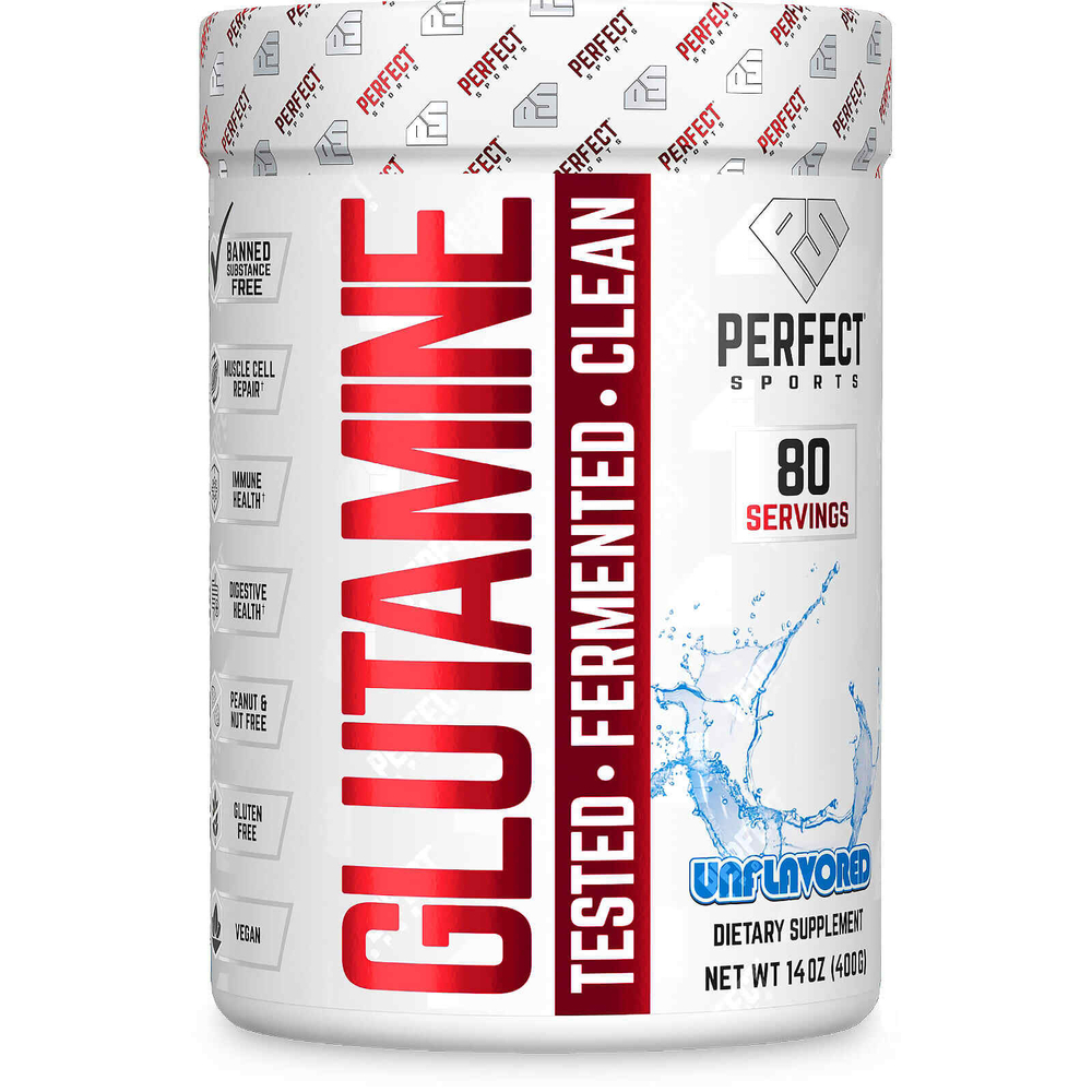 PERFECT Sports, iHerb, чистый глутамин, без вкусовых добавок, 400 г (14 унций)
