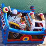 Коммерческий надувной батут "Мороженое" 6*6*3.5 м