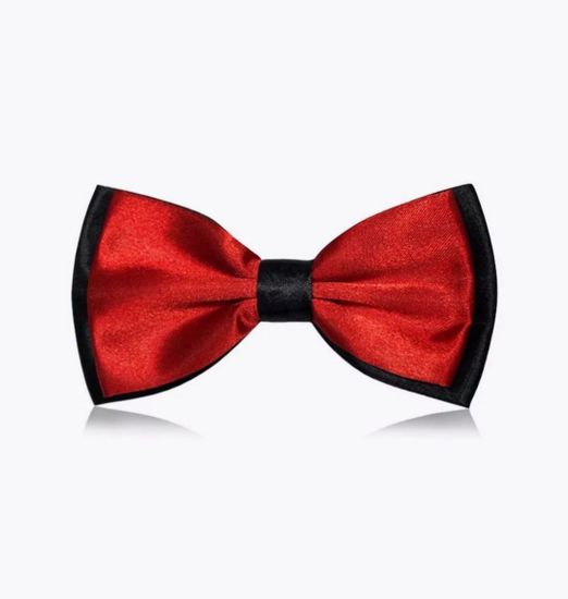 Галстук бабочка, черный-бордо