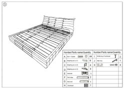 Двуспальная кровать RBD029 New Vintage Ivory leather