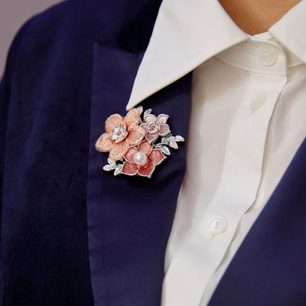 Брошь Shadore Букет XZ1442.7 R/S