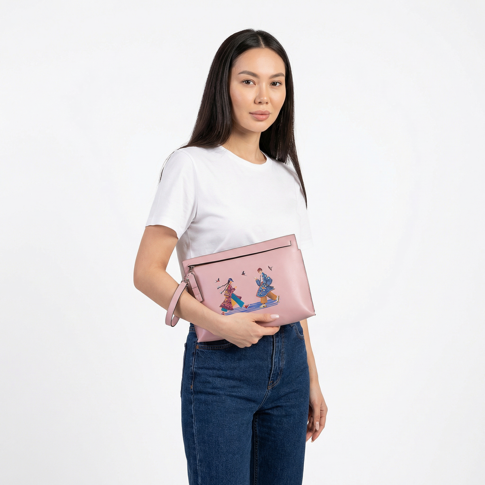 Клатч Qazaq Soul Asyl натуральная кожа