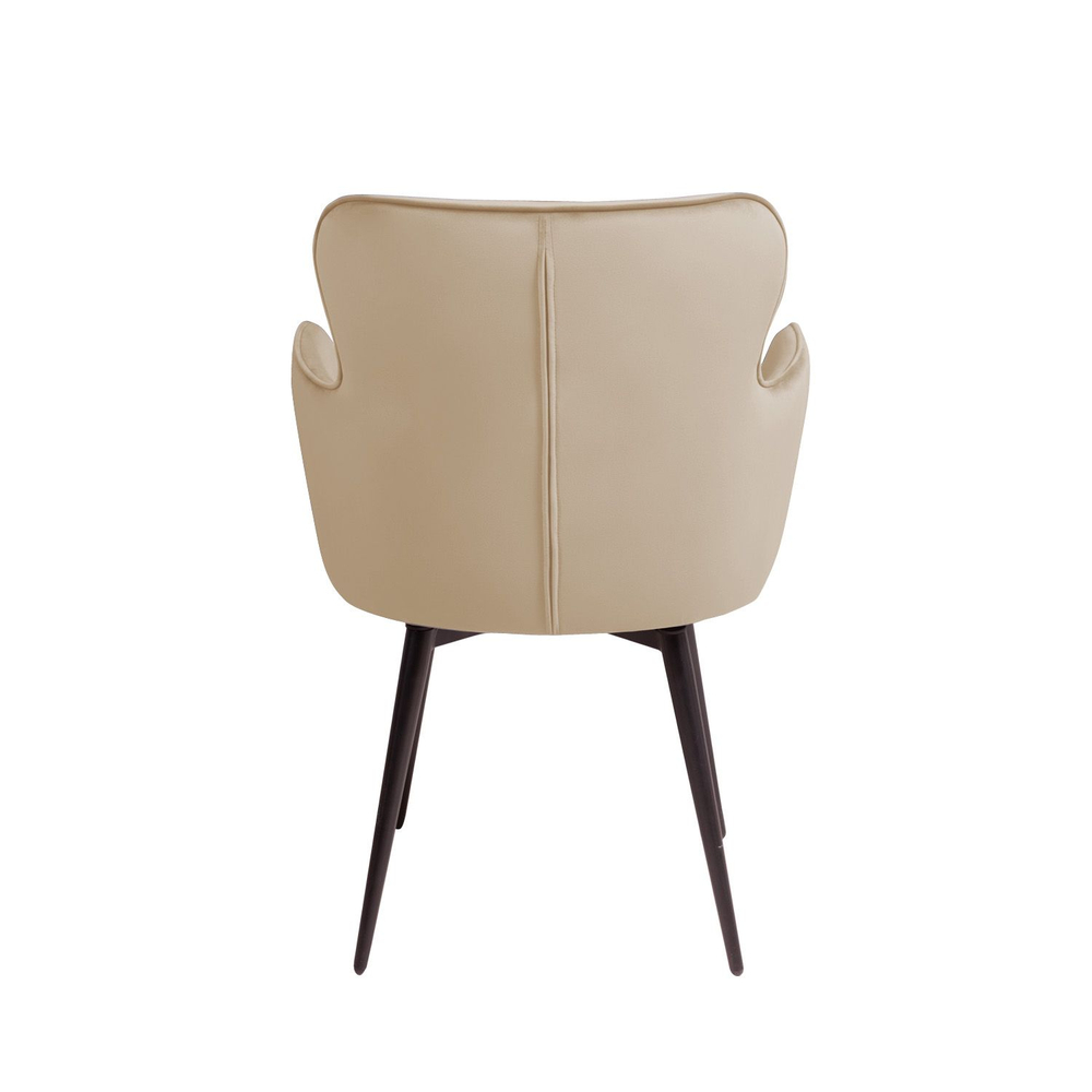 Стул c подлокотниками King, поворотный на 360 градусов, бархат бежевый 05