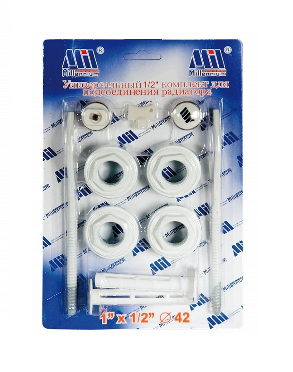 Комплект пробок  для радиатора 1"x1/2" ( 2креп.) Millennium