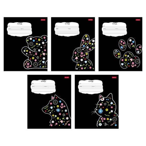 Тетрадь 18 л. клетка ХАТБЕР Цветущие зверушки (89567)