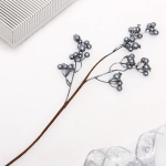 Ветка декоративная «Сказочная ягода» 60 см, Чёрный жемчуг