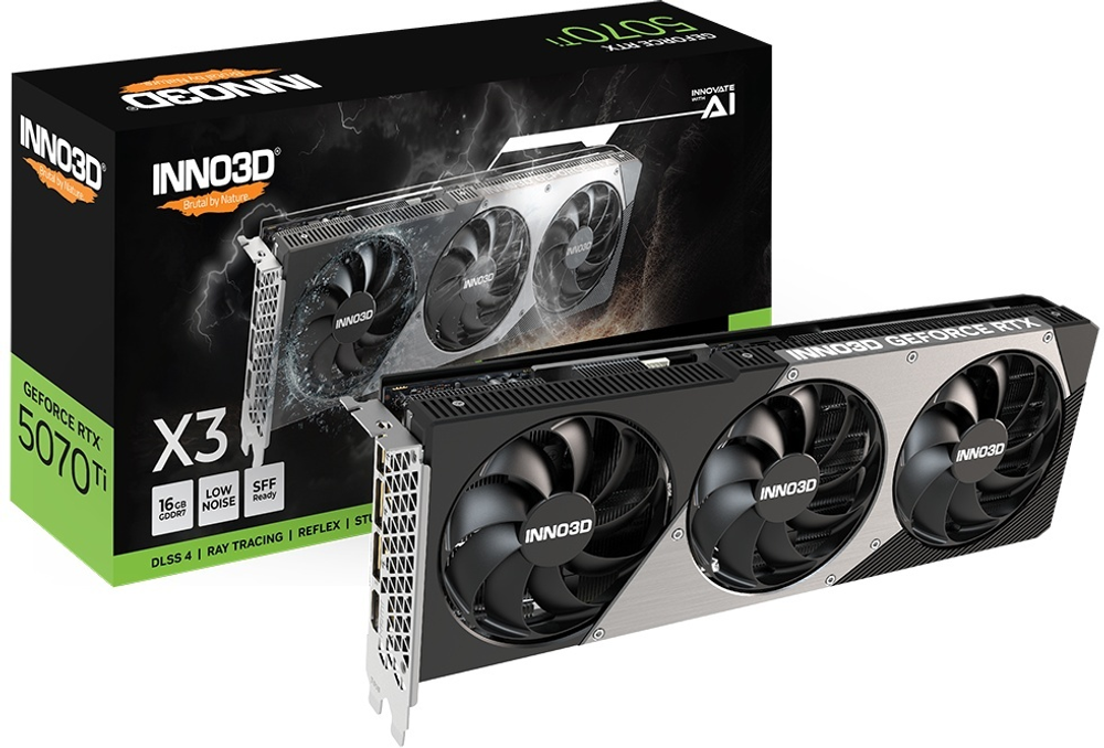 Видеокарта Inno3D RTX5070 TI X3 OC 16 Гб