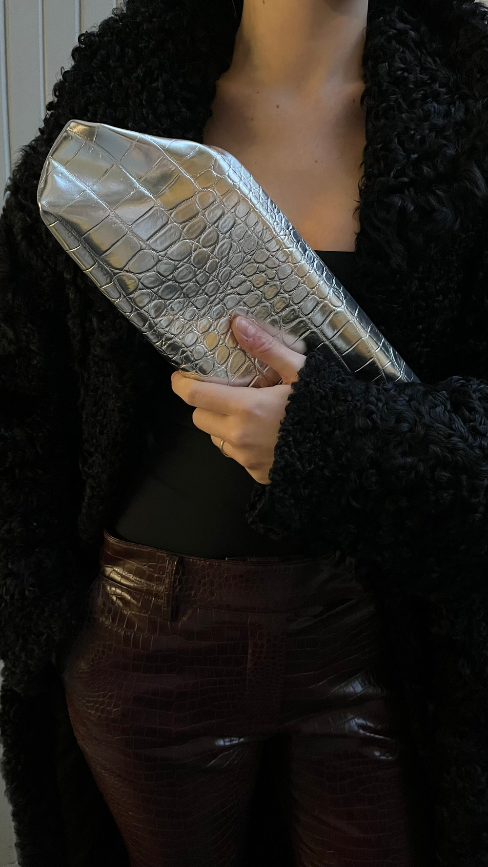 Сумка Ekler metall alligator