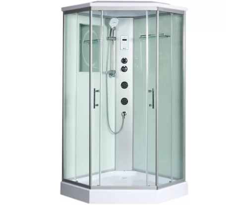 Душевая кабина WeltWasser (ВельтВассер) Nesse 904, с низким поддоном, с электрикой и ГМ, 90x90x217