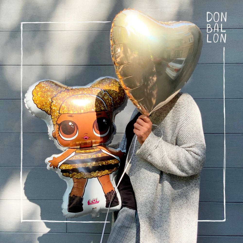 Шар (34"/86 см) Фигура, Кукла ЛОЛ (LOL), Сияющая Королева 1 шт.