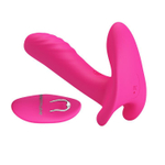 Розовый мультифункциональный вибратор Remote Control Massager