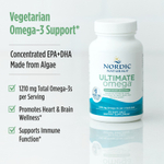 Nordic Naturals, Ultimate Omega®, растительные ЭПК и ДГК, со вкусом лимона, 60 капсул (605 мг в 1 капсуле)