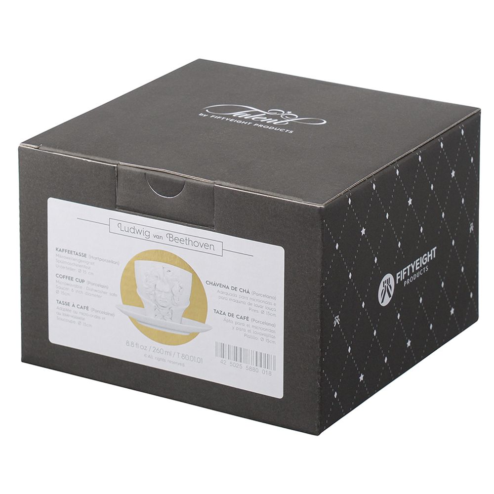 Чайная пара Talent, Ludwig van Beethoven, 260 мл, белая